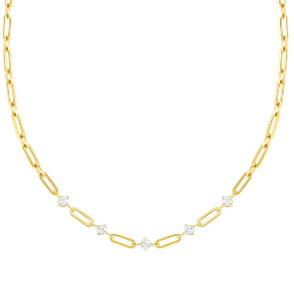 CHAINSOFSTYLE necklace,steel,cz Yellow Gold. 029401/012