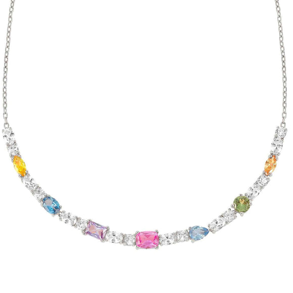 COLOUR WAVE necklace RICH 925 silver,CZ, Silver 149845/010