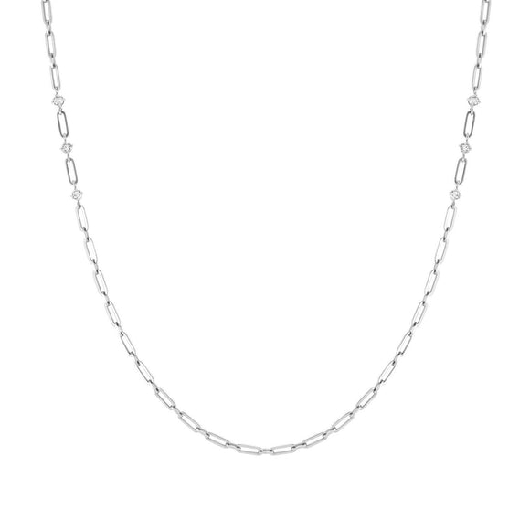 CHAINSOFSTYLE necklace,steel, cz LONG 029402/001