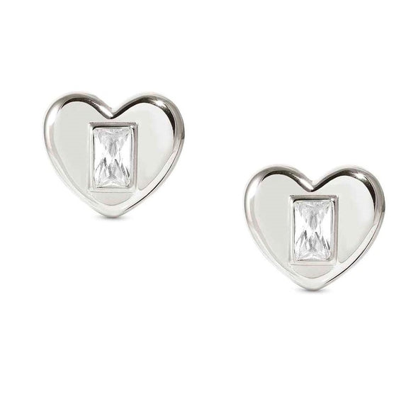 DOMINA earrings.925 silver,CZ. Heart 240419/031
