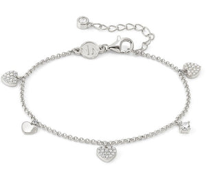 LUCENTISSIMA bracelets, 925 sterling silver, cz (PENDANTS) Silver Heart