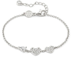 LUCENTISSIMA bracelets, 925 sterling silver, cz Silver Heart