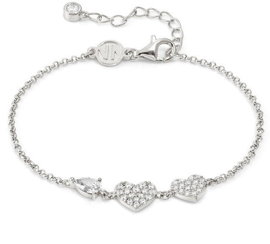 LUCENTISSIMA bracelets, 925 sterling silver, cz Silver Heart
