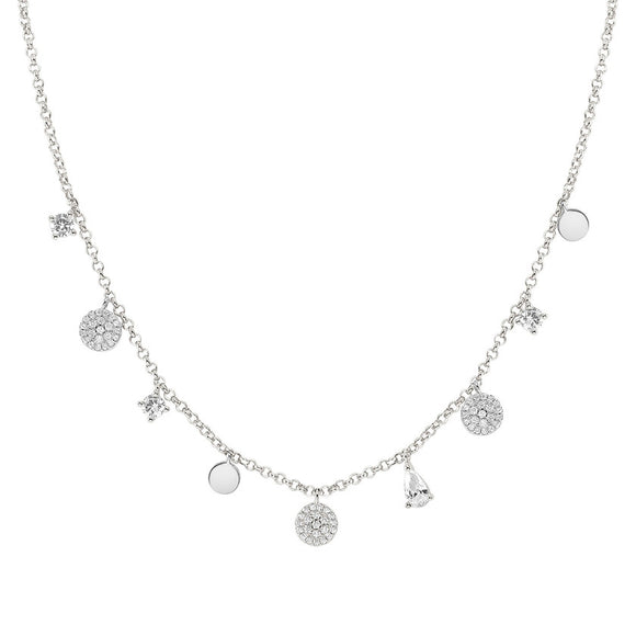 LUCENTISSIMA necklace, 925 sterling silver, cz (PENDANTS) Silver Round
