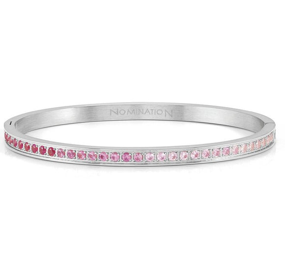 PRETTY BANGLES bracelet,steel , cz SMALL SIZE PINK