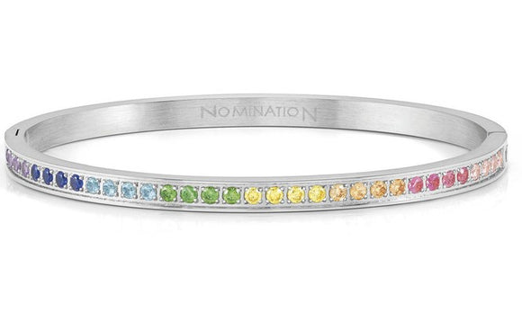 PRETTY BANGLES bracelet, steel, cz SIZE LARGE MIXED
