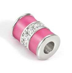 SEIMIA ed. FLORA,925 sterling silver enamel, cz FUCHSIA