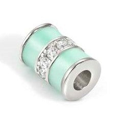 SEIMIA ed. FLORA, 925 sterling silver enamel cz turquoise