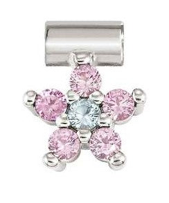 SEIMIA ed. FLORA, 925 sterling silver, cz (FLOWERS) PINK