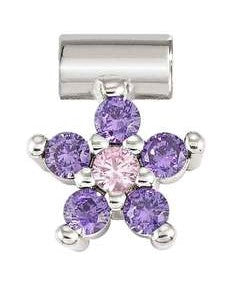 SEIMIA ed. FLORA, 925 sterling silver, cz (FLOWERS) VIOLET