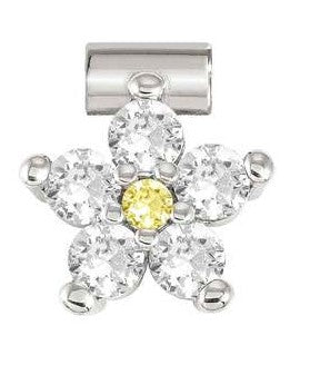 SEIMIA ed. FLORA, 925 sterling silver cz (LARGE FLOWERS) WHITE