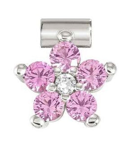 SEIMIA ed. FLORA, 925 sterling silver, cz (LARGE FLOWERS) PINK