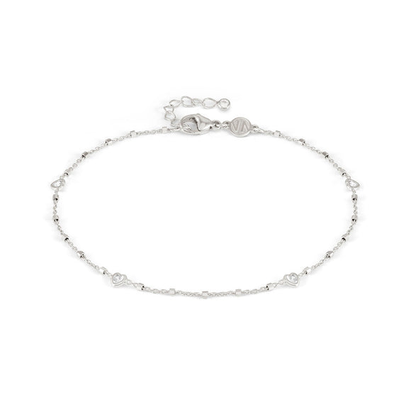 ANKLETS anklet  925 sterling silver  cz Heart