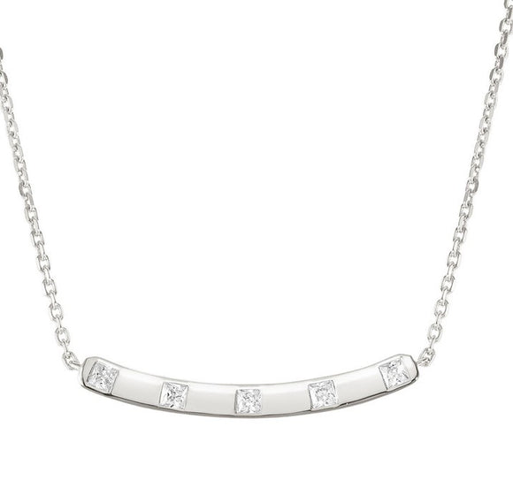 CARISMATICA necklace  925 sterling silver  cz (PLATE) WHITE fin. Silver