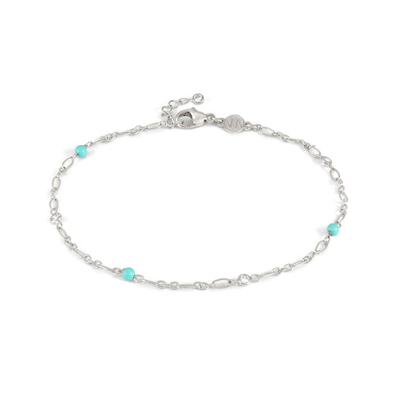 ANKLETS anklet  925 sterling silver, cz  STONE TURQUOISE