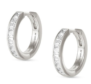 CARISMATICA earrings  925 sterling silver  cz WHITE fin. Silver