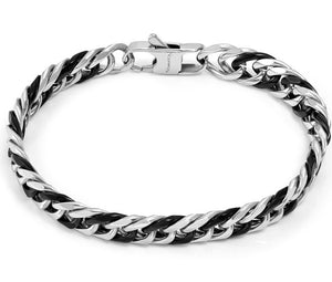 BEYOND bracelet ed. HYPER, TWO-TONE steel CURB EXTRA LARGE