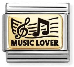 030166/45 Classic  steel, 18k gold Music lover