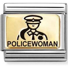 030166/50 Classic steel 18k gold Policewoman