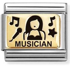 030166/52 Classic  steel, 18k gold Musician