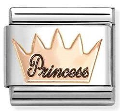 430202/34 Classic  steel, enamel, 9k rose gold Crown princess
