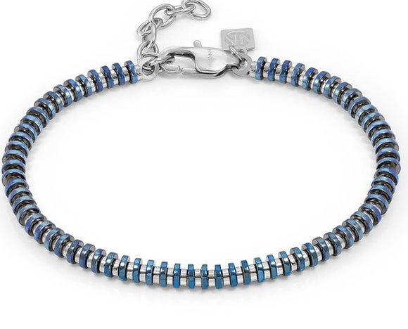 BEYOND bracelet ed. HYPER , steel WASHERS Blue