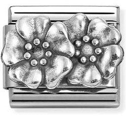 330101/73 Classic OXIDIZED ,S/.steel, 925 sterling silver Flowers