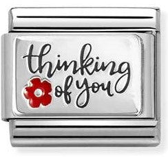 330210/04 Classic  ,S/ steel, enamel , 925 sterling silver Thinking of you