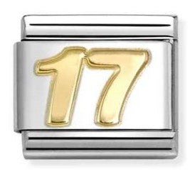 030109/45 Classic DAILY LIFE,stainless steel,18k gold number 17