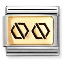 030166/59 Classic PLATES (IC) in steel and 18k gold Nuts