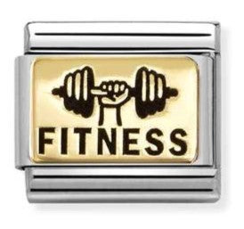 030166/64 Classic PLATES (IC) in steel and 18k gold Fitness