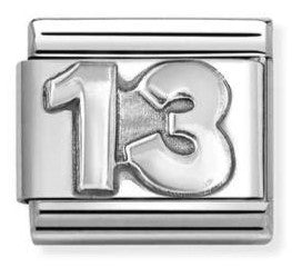 330101/75 Classic OXIDIZED SYMBOLS,St.steel,925 sterling silver number 13