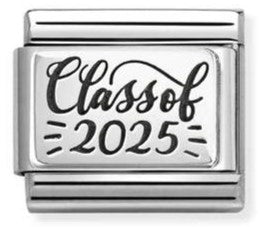 330102/65 Classic PLATES OXIDIZED steel and 925 sterling silver Class of 2025