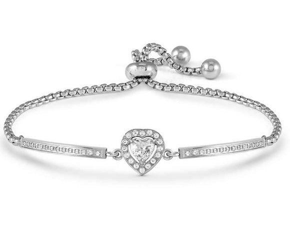 029800/031 ROYALDREAM bracelet,steel & CZ Heart