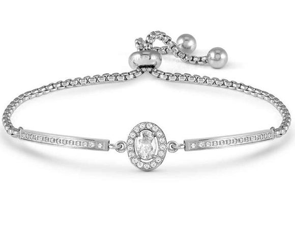 029800/038 ROYALDREAM bracelet, steel & CZ OVAL