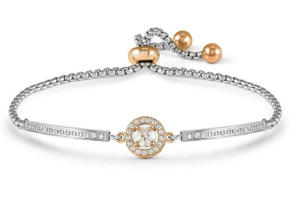 029801/017 ROYALDREAM bracelet, steel & CZ (ROSEGOLD) Circle