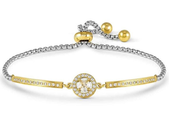 029802/017 ROYALDREAM bracelet, steel & CZ (RICH GOLD) Circle