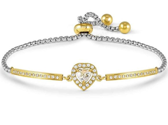 029802/031 ROYALDREAM bracelet, steel & CZ (RICH GOLD) Heart