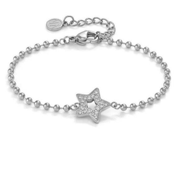 SOFFIO D'AMORE bracelets in steel and cubic zirconia Star