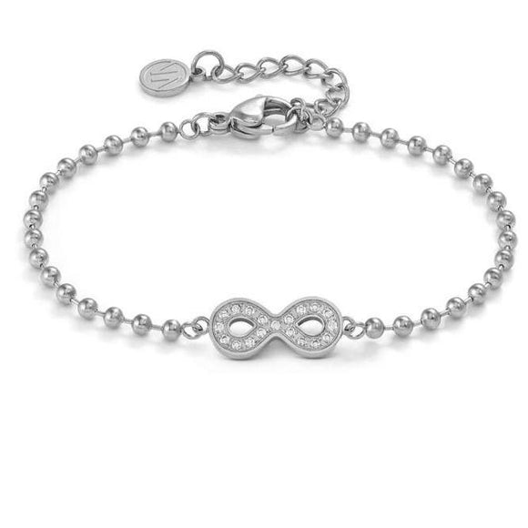 SOFFIO D'AMORE bracelets in steel and cubic zirconia Infinite