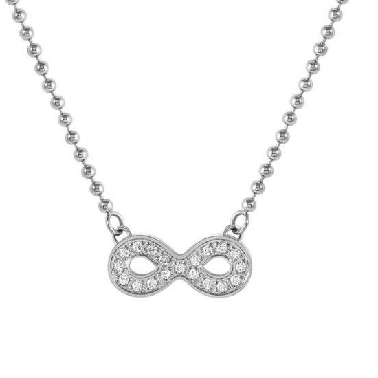 SOFFIO D'AMORE necklace in steel and cubic zirconia Infinite