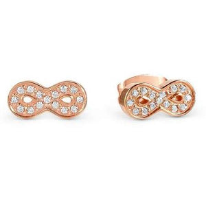 SOFFIO D'AMORE earrings in steel with fin. ROSE GOLD and cubic zirconia Infinite