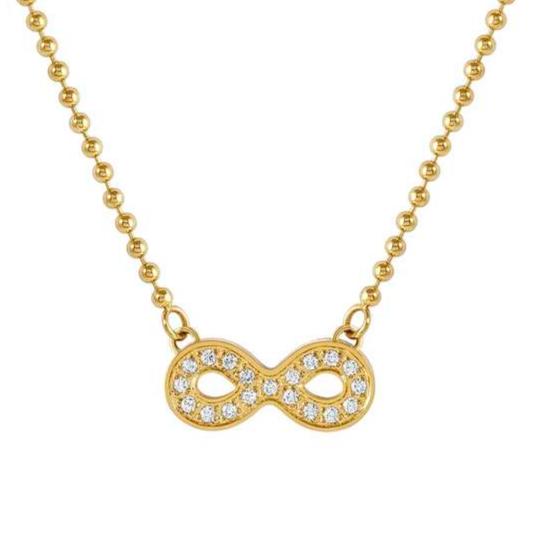 SOFFIO D'AMORE necklace in steel with fin. YELLOW GOLD and cubic zirconia Infinite