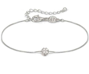 ARMONICA bracelet in 925 sterling silver and cubic zirconia Four Leaf Clover Silver