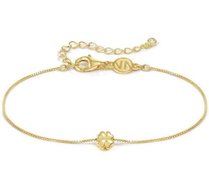 ARMONICA bracelet in 925 sterling silver and cubic zirconia Four Leaf Clover Gold