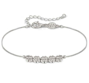 ARMONICA bracelet in 925 sterling silver (RICH) and cubic zirconia Four Leaf Clover Silver