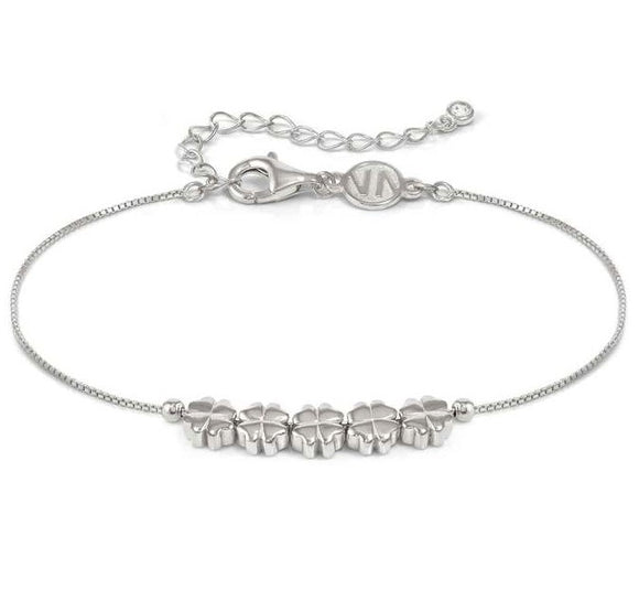 ARMONICA bracelet in 925 sterling silver (RICH) and cubic zirconia Four Leaf Clover Silver
