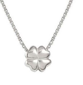 ARMONICA necklace in 925 sterling silver and cubic zirconia Four Leaf Clover Silver