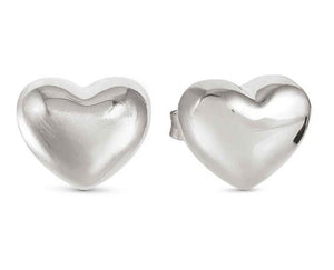 ARMONICA earrings in 925 sterling silver (LARGE) Heart Silver