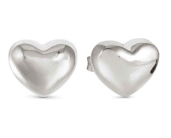 ARMONICA earrings in 925 sterling silver (LARGE) Heart Silver